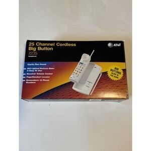 AT&T Cordless Phone Model 7235 Lighted Big Buttons Page/ Handset Tested Works